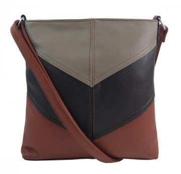 Hnědá crossbody dámská kabelka 2080-BB Hnědá crossbody dámská kabelka 2080-BB