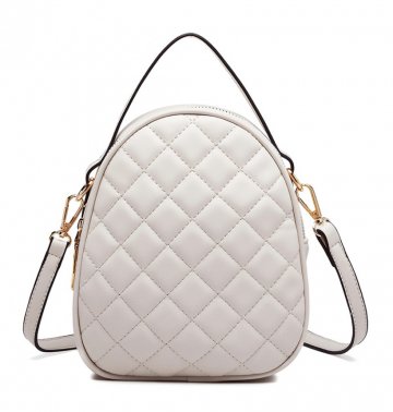 Béžová crossbody dámská kabelka s ouškem Miss Lulu Béžová crossbody dámská kabelka s ouškem Miss Lulu