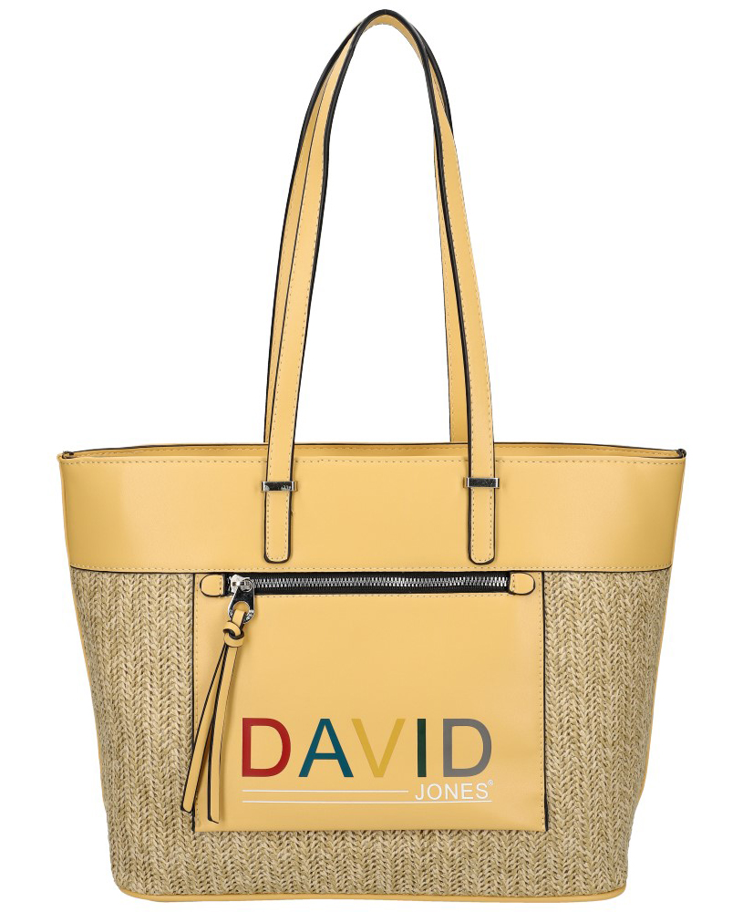 DAVID JONES Žlutá velká dámská kabelka přes rameno CM5741 DAVID JONES Žlutá velká dámská kabelka přes rameno CM5741