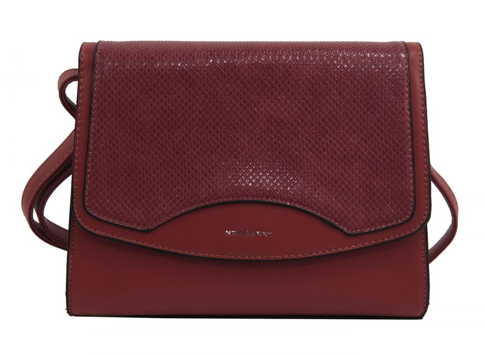 Vínová crossbody dámská kabelka v hadím designu NEW BERRY Vínová crossbody dámská kabelka v hadím designu NEW BERRY