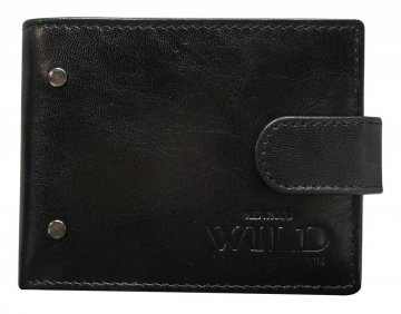 Kožená černá menší pánská peněženka RFID v krabičce ALWAYS WILD Kožená černá menší pánská peněženka RFID v krabičce ALWAYS WILD