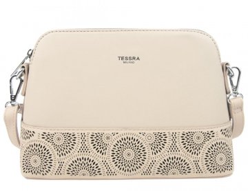 Krémová elegantní menší crossbody dámská kabelka 5237-TS Krémová elegantní menší crossbody dámská kabelka 5237-TS