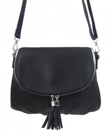 Černá crossbody dámská kabelka s magnetem 5458-BB Černá crossbody dámská kabelka s magnetem 5458-BB