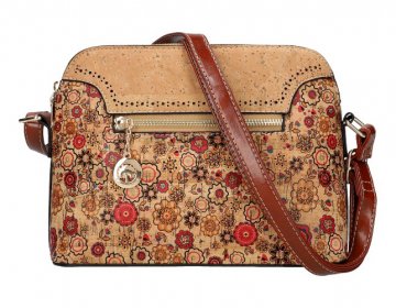 Crossbody dámská kabelka v korkovém designu SM016-4 Crossbody dámská kabelka v korkovém designu SM016-4