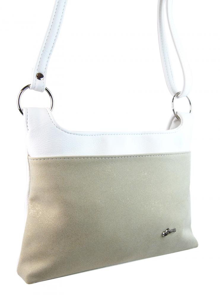 Bílá dámská crossbody kabelka M296 GROSSO Bílá dámská crossbody kabelka M296 GROSSO