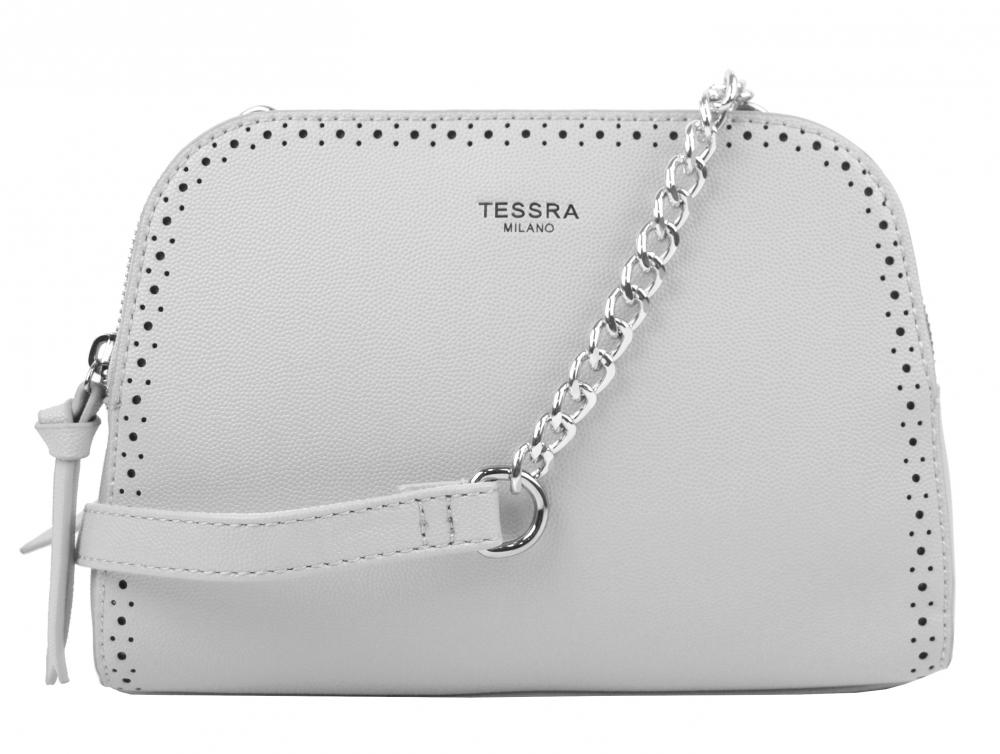 Světle šedá crossbody dámská kabelka se dvěma oddíly TESSRA Světle šedá crossbody dámská kabelka se dvěma oddíly TESSRA