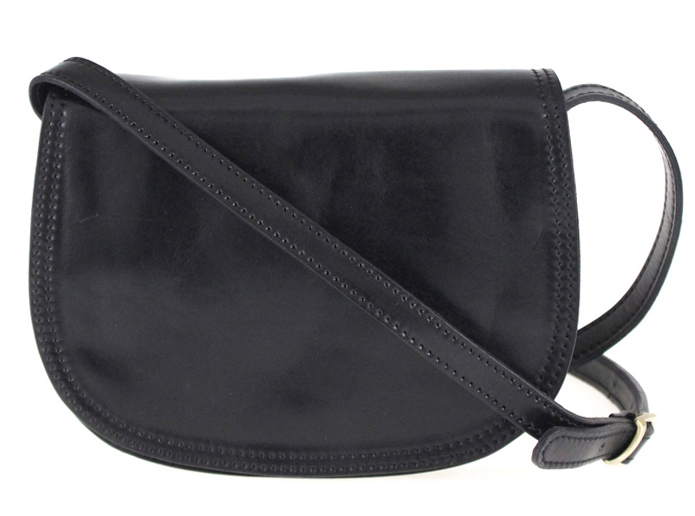 Kožená crossbody dámská kabelka Enila I Fratelli černá Kožená crossbody dámská kabelka Enila I Fratelli černá