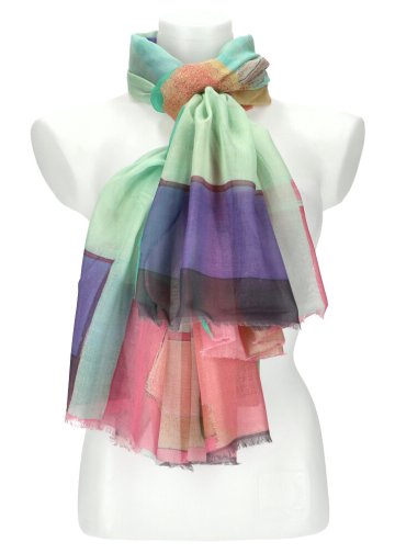 Letní dámský barevný šátek 180x90 cm růžová
