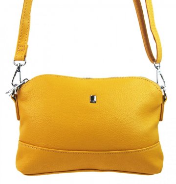 Žlutá crossbody dámská kabelka se třemi oddíly 5414-BB Žlutá crossbody dámská kabelka se třemi oddíly 5414-BB