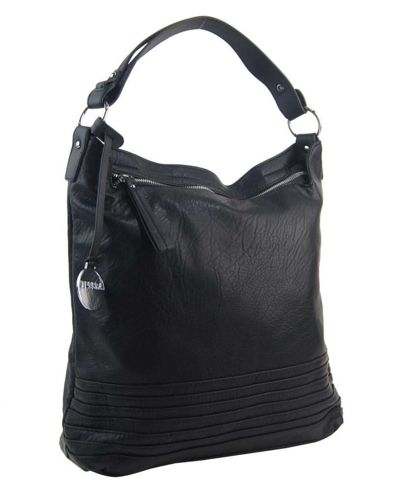Černá dámská kabelka / velká crossbody 3883-MM Černá dámská kabelka / velká crossbody 3883-MM