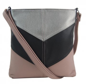 Starorůžová crossbody dámská kabelka 2080-BB Starorůžová crossbody dámská kabelka 2080-BB
