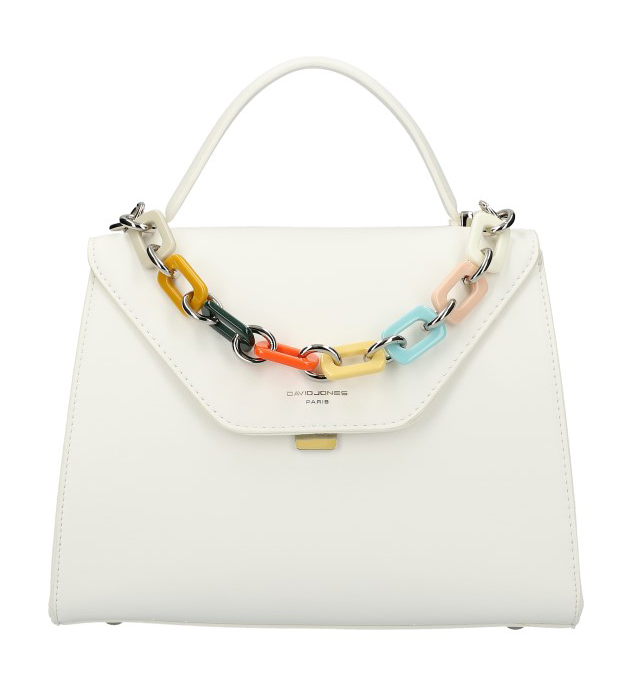 DAVID JONES Bílá elegantní dámská kabelka CM5791 DAVID JONES Bílá elegantní dámská kabelka CM5791