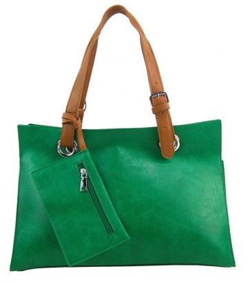 Moderní dámská kabelka přes rameno zelená