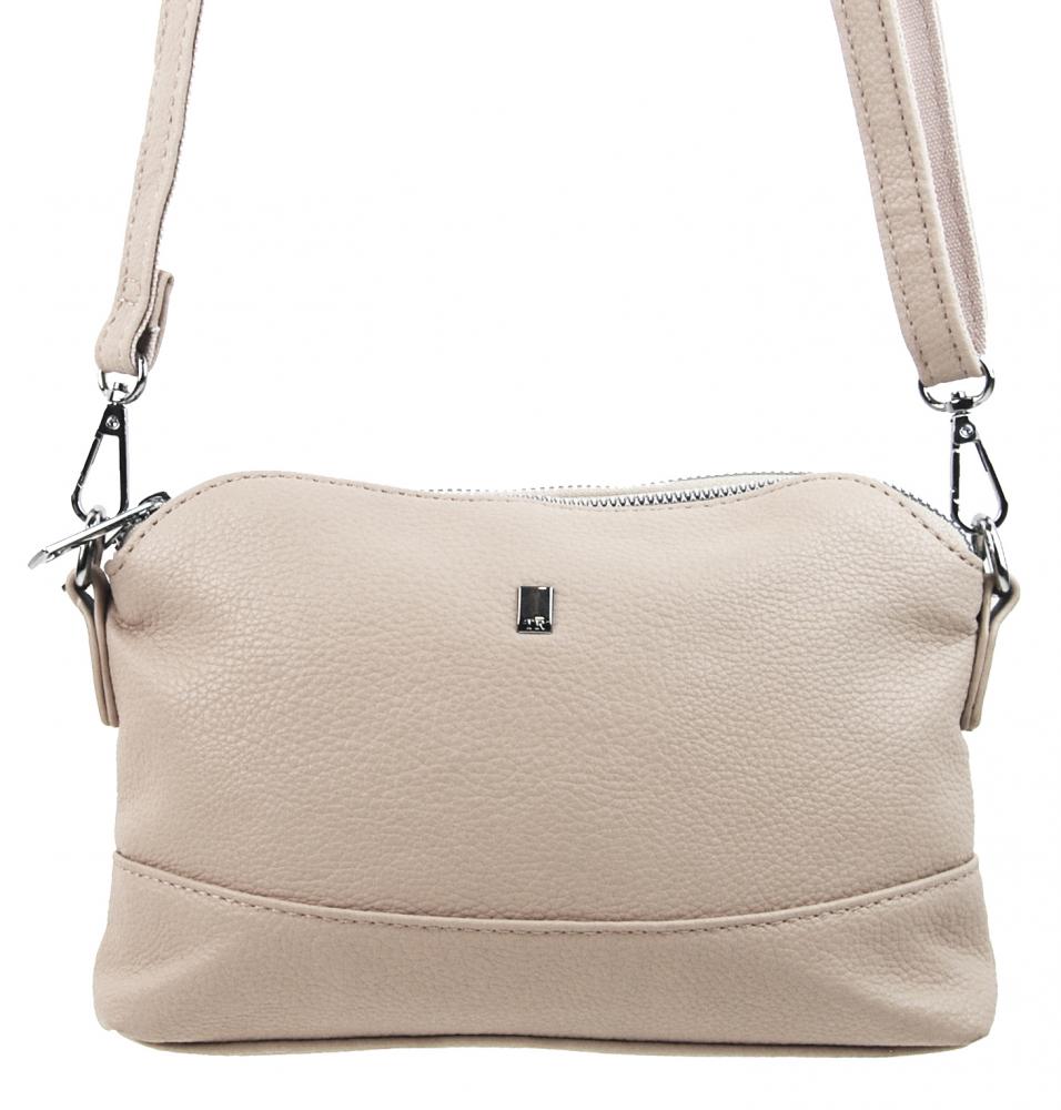 Béžová crossbody dámská kabelka se třemi oddíly 5414-BB Béžová crossbody dámská kabelka se třemi oddíly 5414-BB