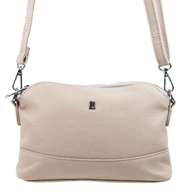 Béžová crossbody dámská kabelka se třemi oddíly 5414-BB Béžová crossbody dámská kabelka se třemi oddíly 5414-BB