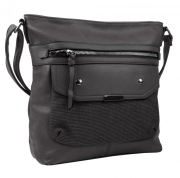 Crossbody tmavě šedá dámská kabelka střední velikosti XH5010 Crossbody tmavě šedá dámská kabelka střední velikosti XH5010
