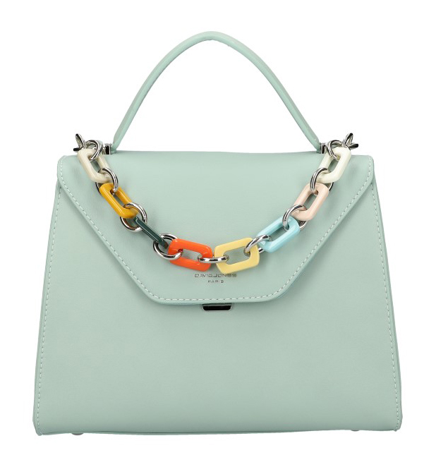 DAVID JONES Mentolově zelená elegantní dámská kabelka CM5791 DAVID JONES Mentolově zelená elegantní dámská kabelka CM5791