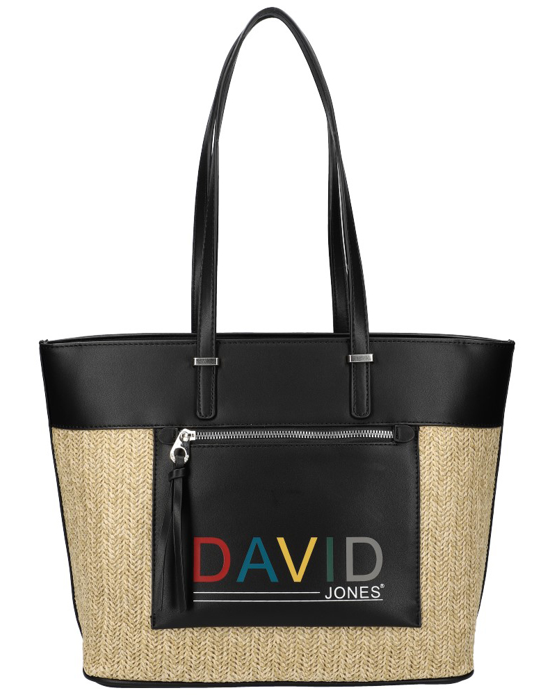 DAVID JONES Černá velká dámská kabelka přes rameno CM5741 DAVID JONES Černá velká dámská kabelka přes rameno CM5741