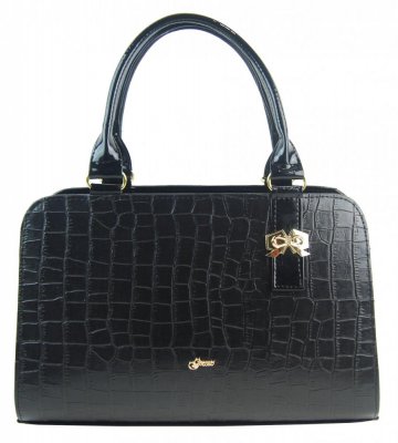 Černá elegantní kroko dámská kabelka S411 GROSSO Černá elegantní kroko dámská kabelka S411 GROSSO
