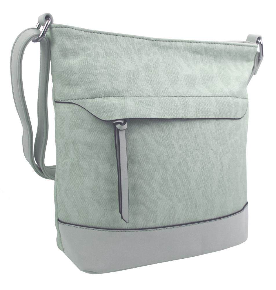 Crossbody kabelka s čelní zipovou přihrádkou HB062 světlá aqua modrá Crossbody kabelka s čelní zipovou přihrádkou HB062 světlá aqua modrá