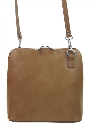 Kožená malá dámská crossbody kabelka přírodní hnědá Kožená malá dámská crossbody kabelka přírodní hnědá