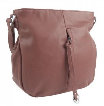 Starorůžová středně velká crossbody dámská kabelka 5049-BB Starorůžová středně velká crossbody dámská kabelka 5049-BB